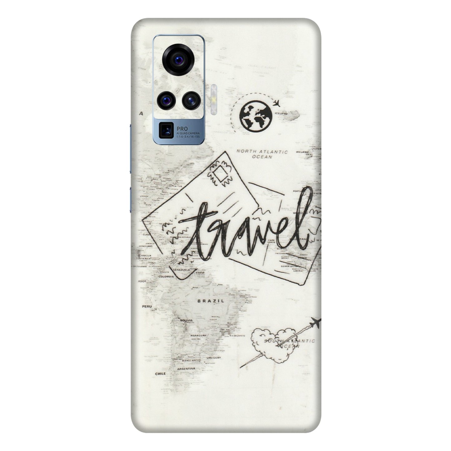 VIVO Z/V/X/T/U/S Series Phone Skins (All Models) - Travel Ticket - Transparent Finish (T-06) Vivo X50 Pro