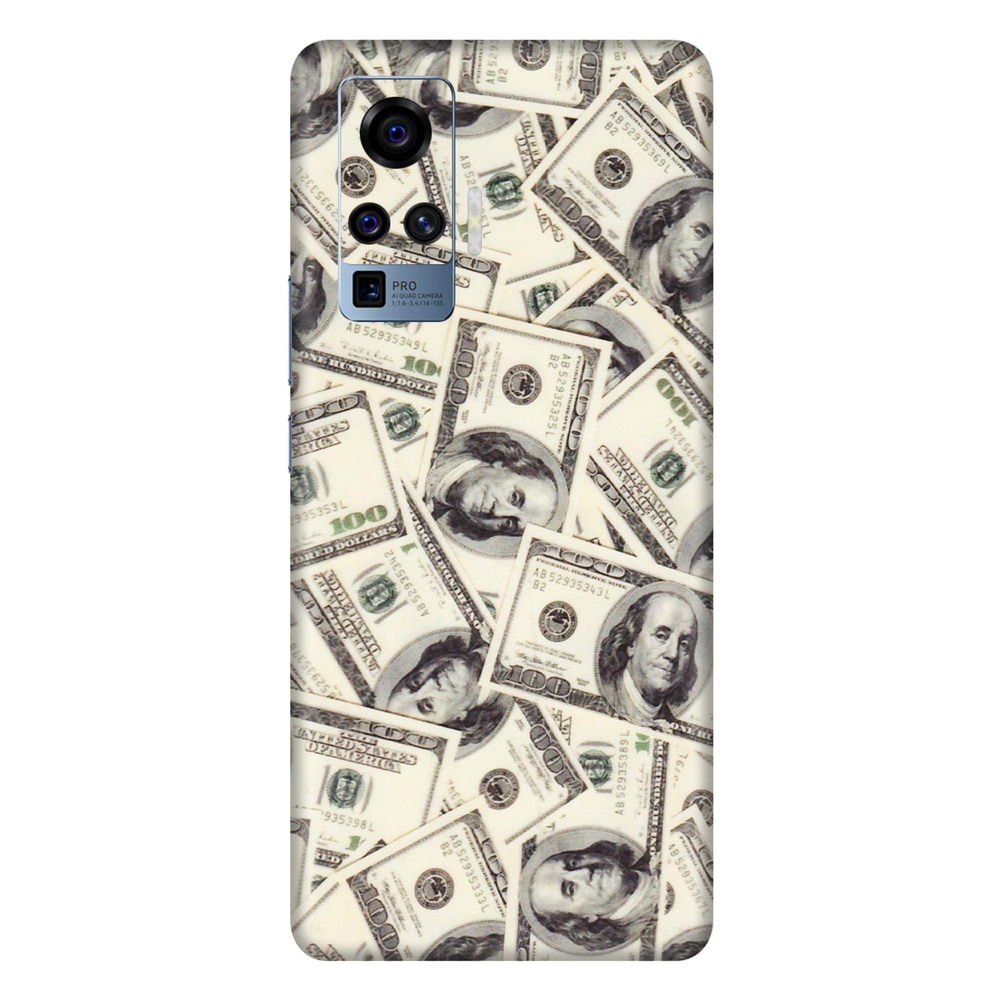 VIVO Z/V/X/T/U/S Series Phone Skins (All Models) - Dollar Lover - Transparent Finish (T-17) Vivo X50 Pro