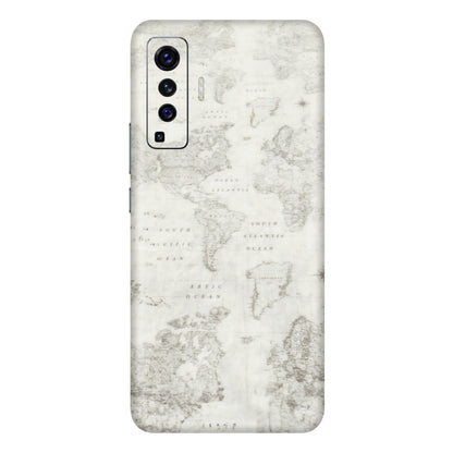 VIVO Z/V/X/T/U/S Series Phone Skins (All Models) - World Travel Map - Transparent Finish (T-04) Vivo X50