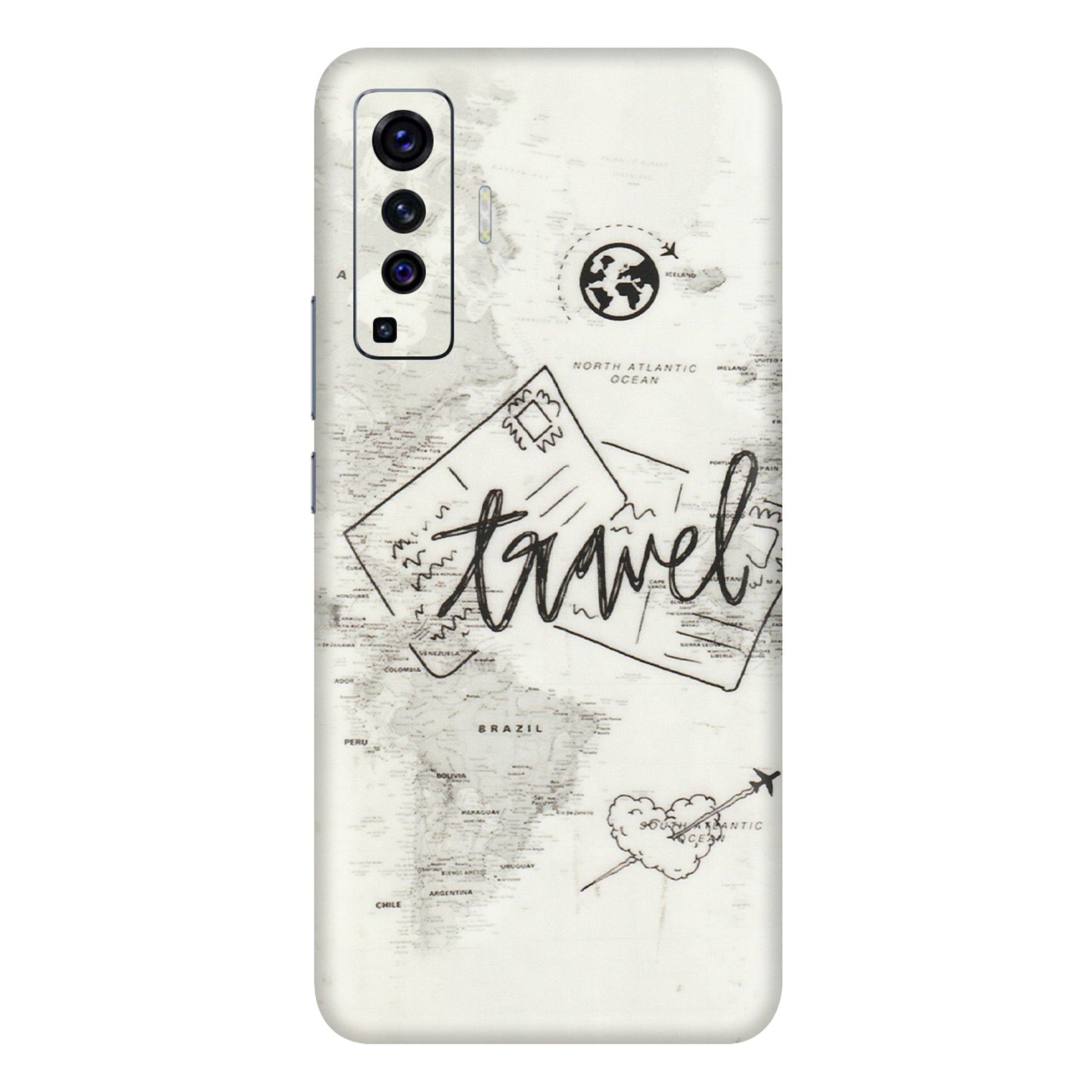 VIVO Z/V/X/T/U/S Series Phone Skins (All Models) - Travel Ticket - Transparent Finish (T-06) Vivo X50