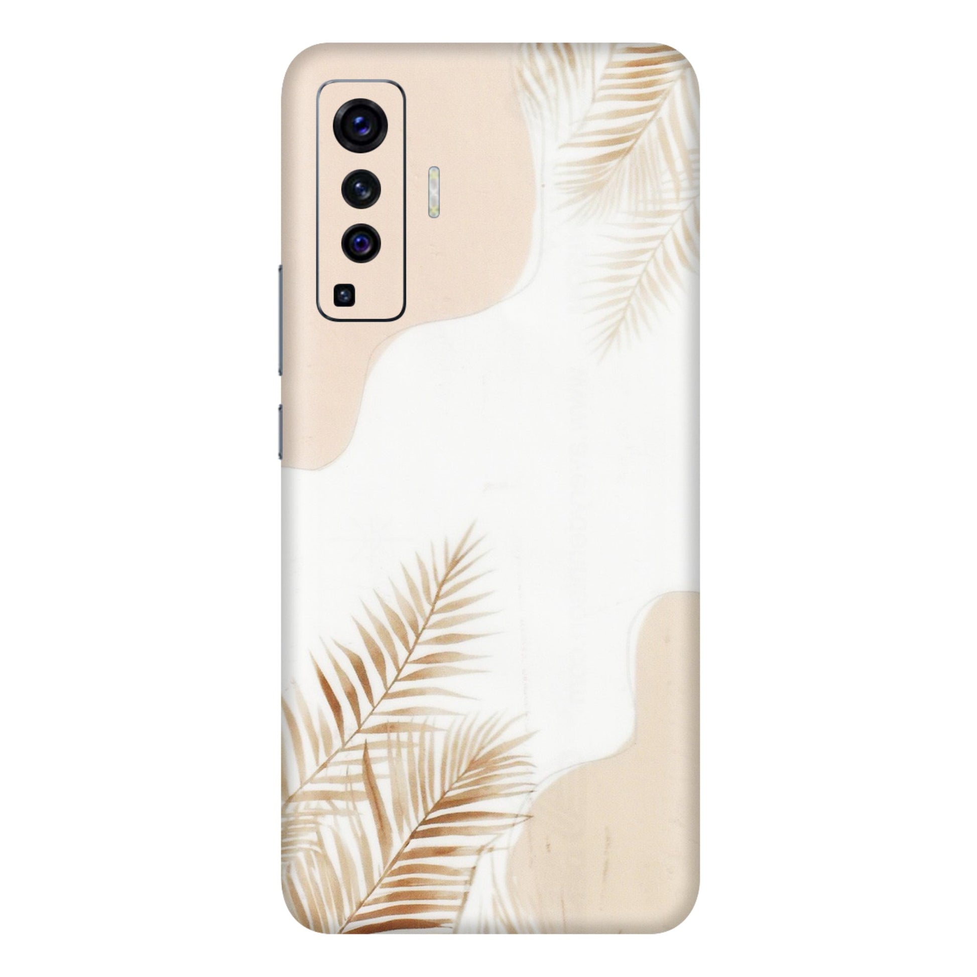 VIVO Z/V/X/T/U/S Series Phone Skins (All Models) - Gold Petals Abstract - Transparent Finish (T-08) Vivo X50