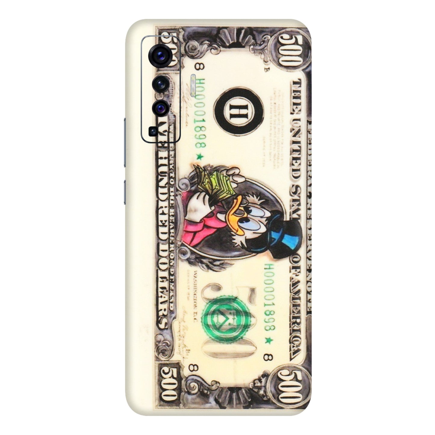 VIVO Z/V/X/T/U/S Series Phone Skins (All Models) - Five Hundred Dollar Duck - Transparent Finish (T-15) Vivo X50