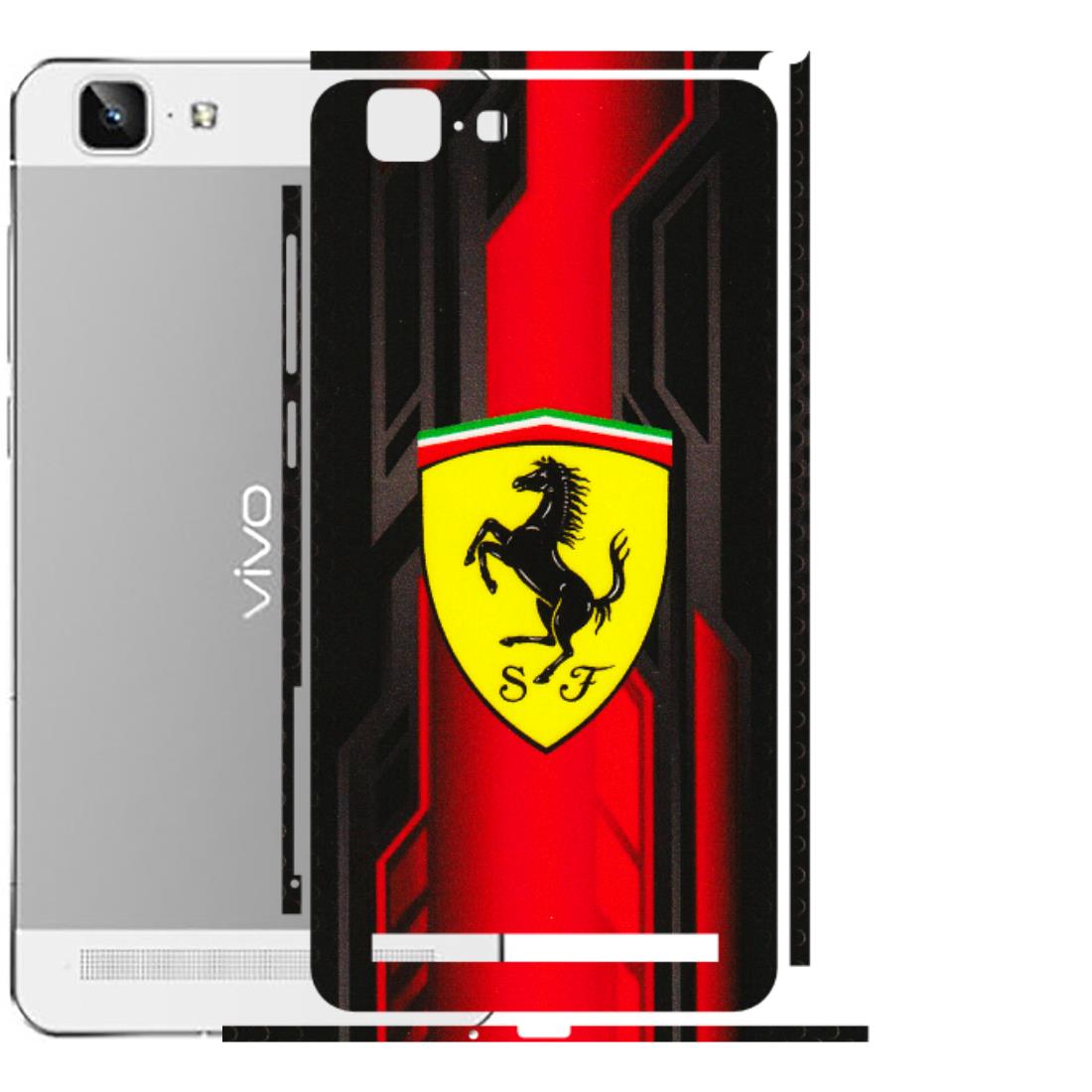 VIVO Z/V/X/T/U/S Series Phone Skins (All Models) - Black Ferrari Logo - 3D Embossed Finish (L-253) Vivo X5 Max