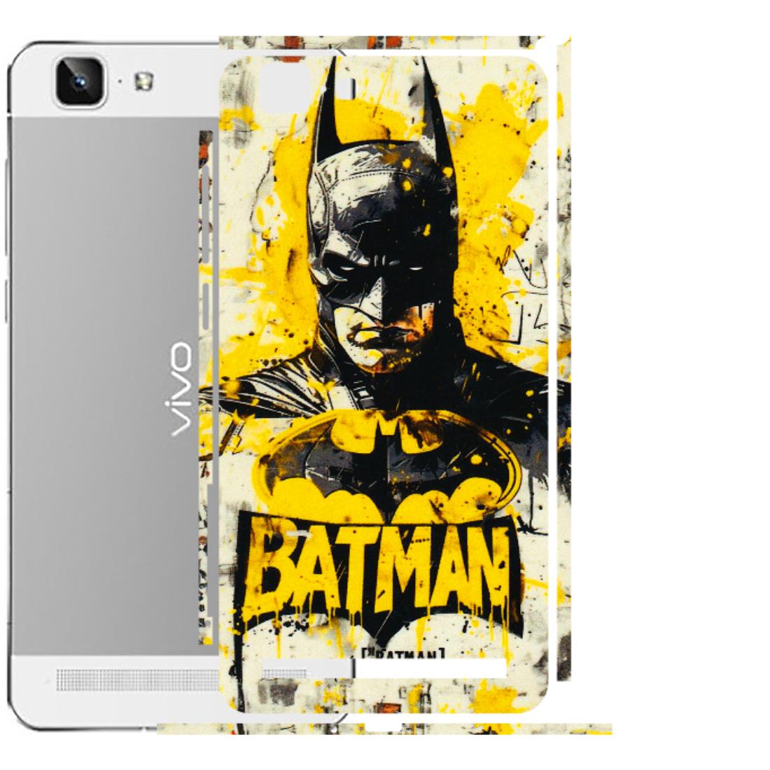 VIVO Z/V/X/T/U/S Series Phone Skins (All Models) - Batman Yellow BT - 3D Embossed Finish (L-304) Vivo X5 Max