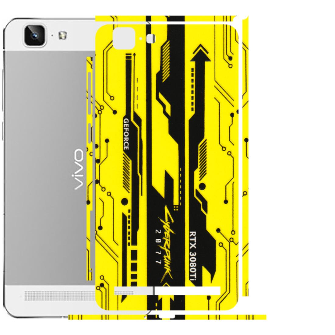 VIVO Z/V/X/T/U/S Series Phone Skins (All Models) - Yellow Cyberpunk - 3D Embossed Finish (L-93) Vivo X5 Max