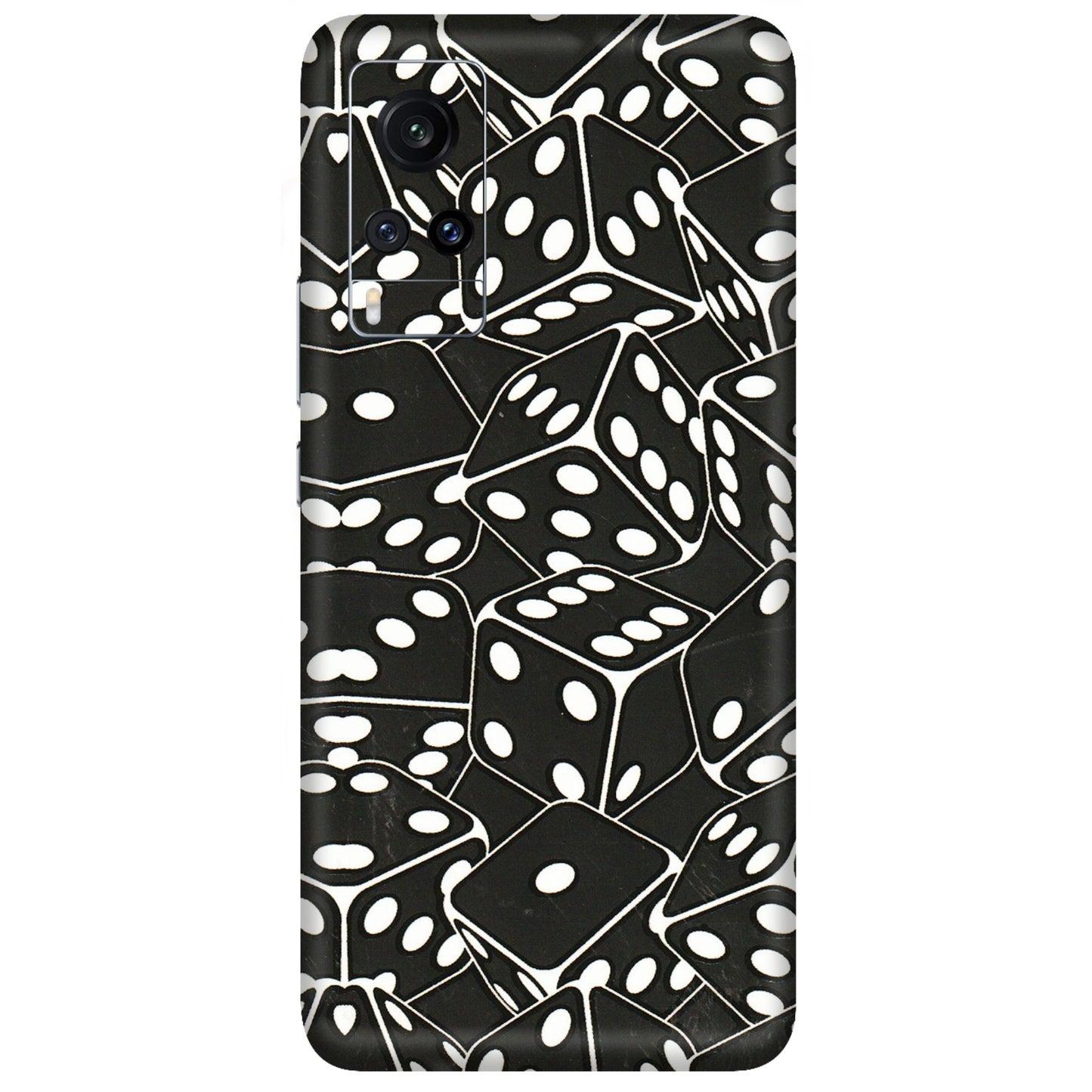 VIVO Z/V/X/T/U/S Series Phone Skins (All Models) - Big Black Dices - 3D Embossed Finish (L-106) Vivo X60