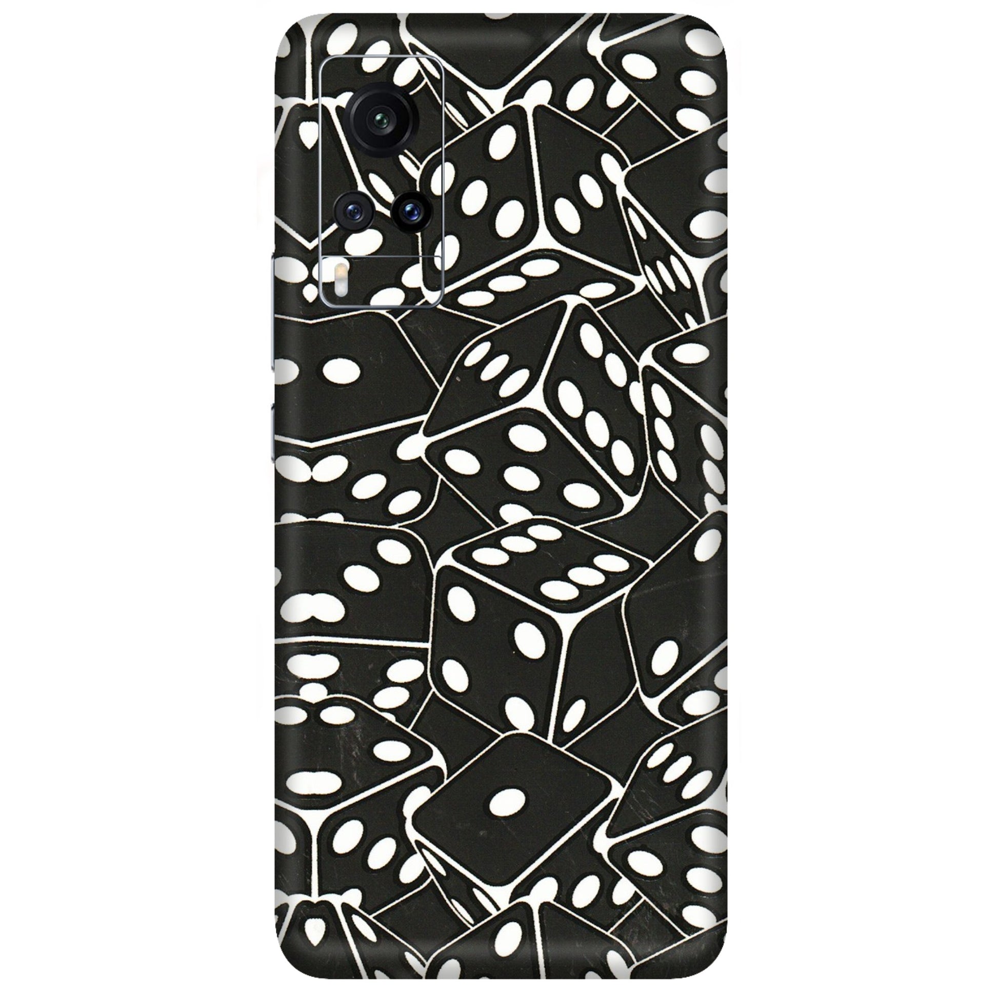 VIVO Z/V/X/T/U/S Series Phone Skins (All Models) - Big Black Dices - 3D Embossed Finish (L-106) Vivo X60