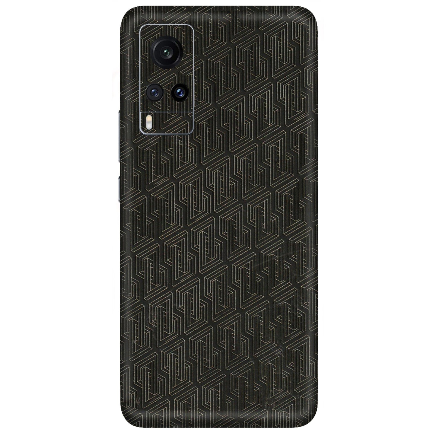 VIVO Z/V/X/T/U/S Series Phone Skins (All Models) - Black Abstract Pattern - 3D Embossed Finish (L-117) Vivo X60