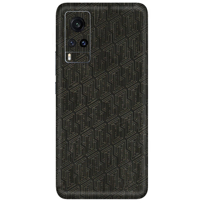 VIVO Z/V/X/T/U/S Series Phone Skins (All Models) - Black Abstract Pattern - 3D Embossed Finish (L-117) Vivo X60