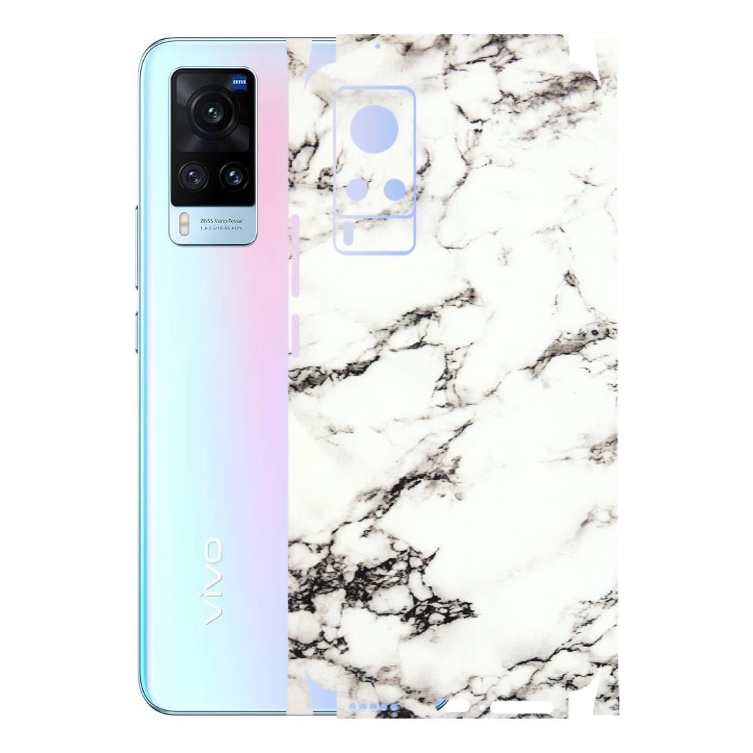 VIVO Z/V/X/T/U/S Series Phone Skins (All Models) - Black and White Marble Texture - 3D Embossed Finish (L-124) Vivo X60