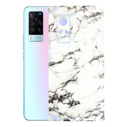 VIVO Z/V/X/T/U/S Series Phone Skins (All Models) - Black and White Marble Texture - 3D Embossed Finish (L-124) Vivo X60