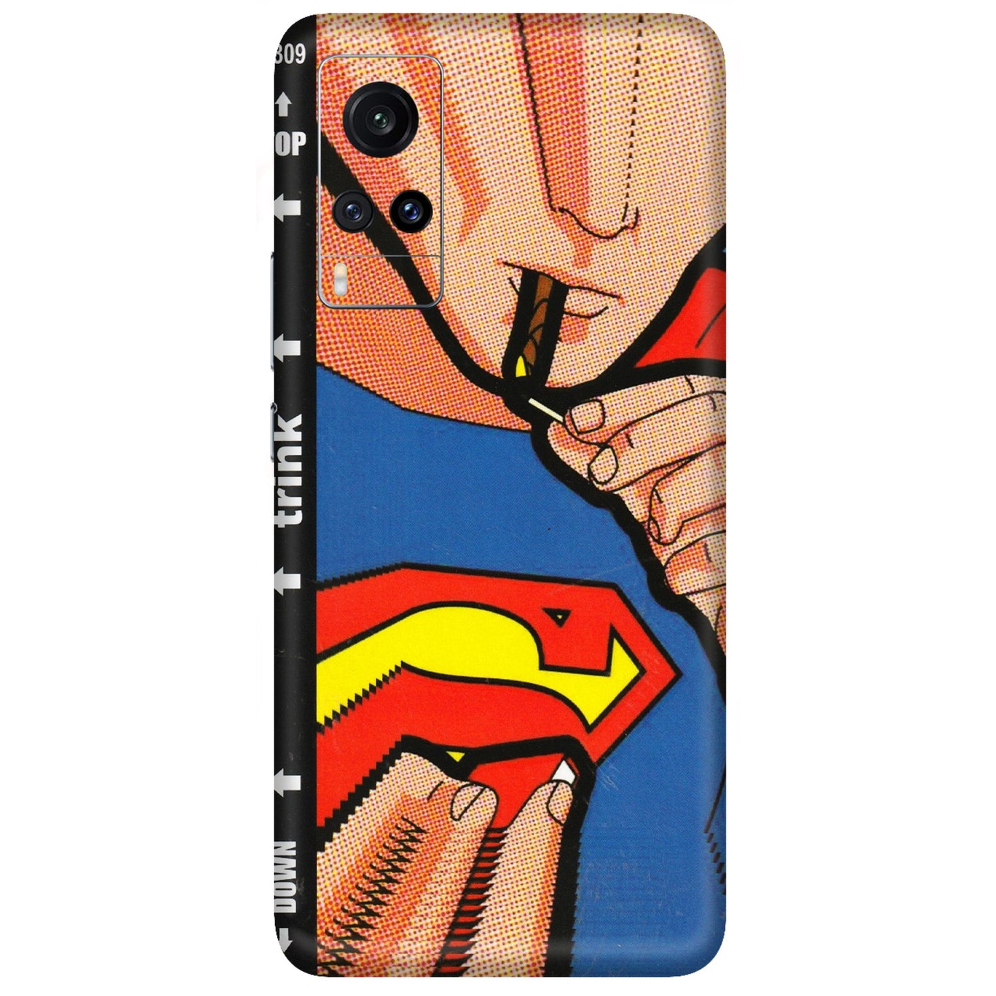 VIVO Z/V/X/T/U/S Series Phone Skins (All Models) - Superman Sutta - 3D Embossed Finish (L-130) Vivo X60