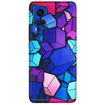 VIVO Z/V/X/T/U/S Series Phone Skins (All Models) - Cube Doodle - 3D Embossed Finish (L-141) Vivo X60