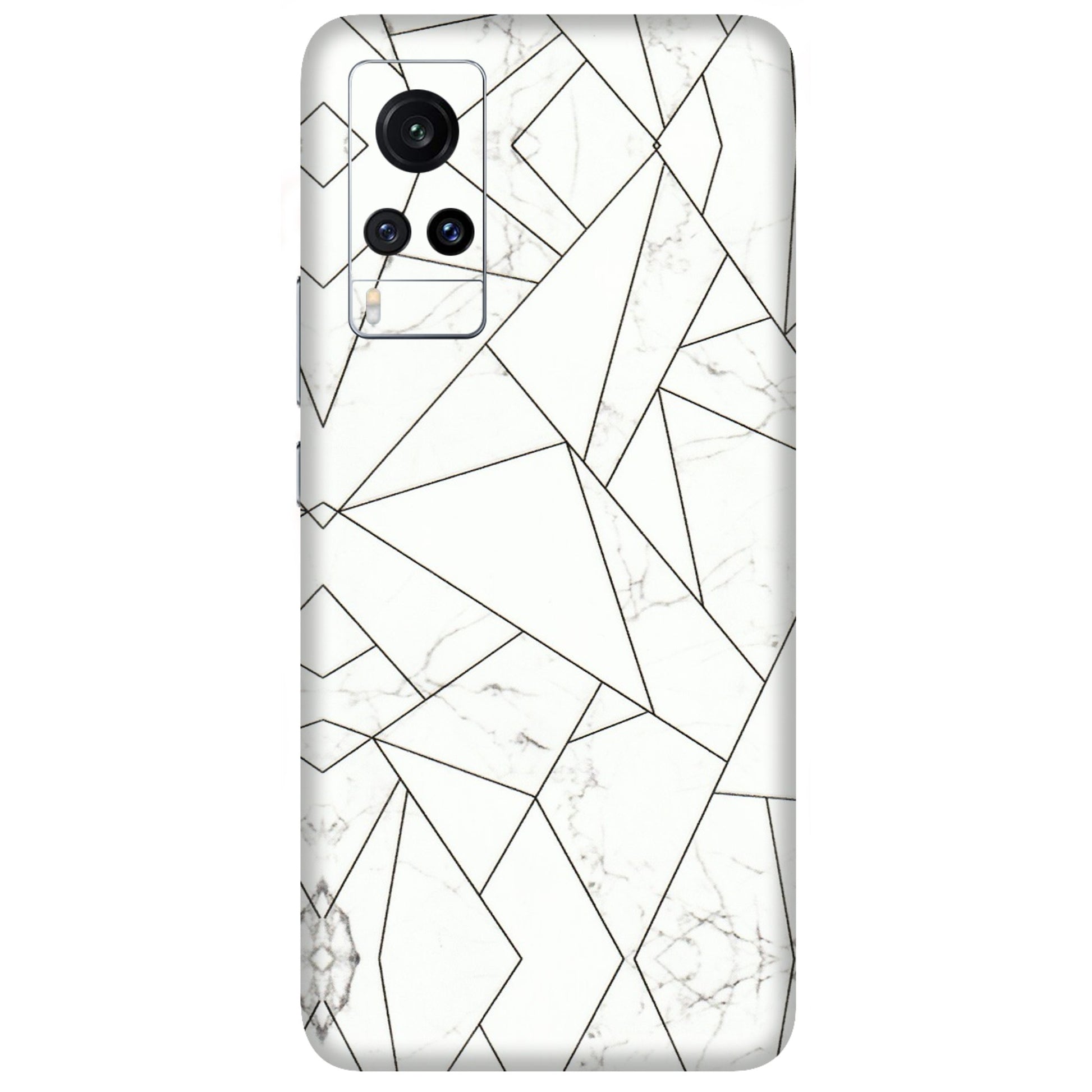 VIVO Z/V/X/T/U/S Series Phone Skins (All Models) - Luxury White Marble Effect - 3D Embossed Finish (L-168) Vivo X60