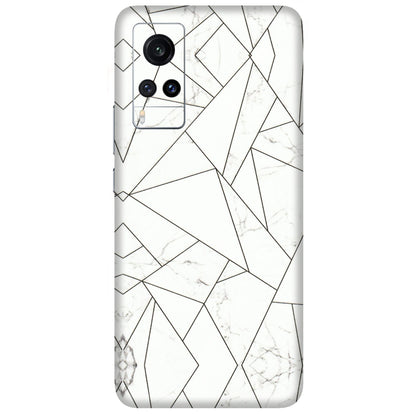 VIVO Z/V/X/T/U/S Series Phone Skins (All Models) - Luxury White Marble Effect - 3D Embossed Finish (L-168) Vivo X60