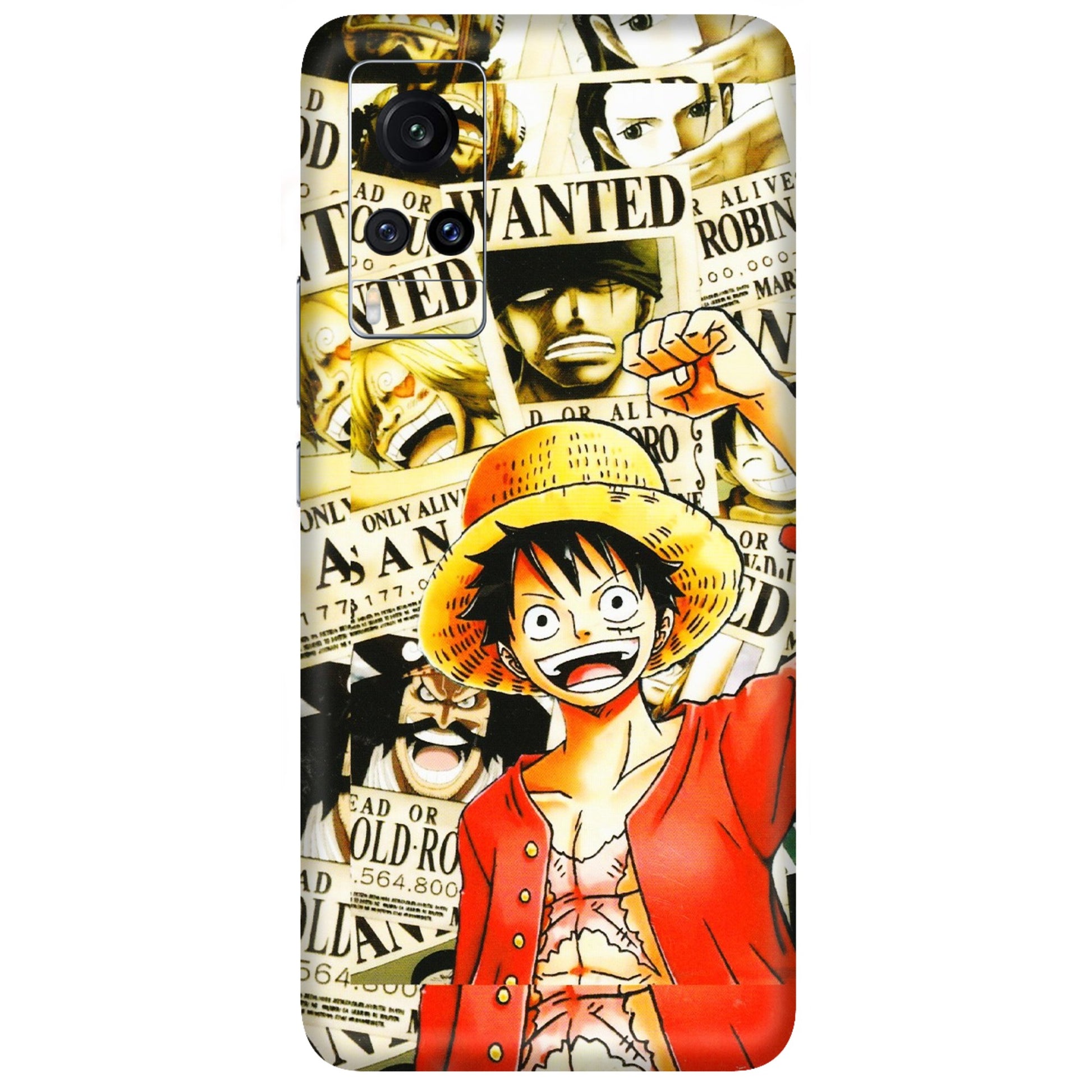 VIVO Z/V/X/T/U/S Series Phone Skins (All Models) - Luffy Anime - 3D Embossed Finish (L-177) Vivo X60