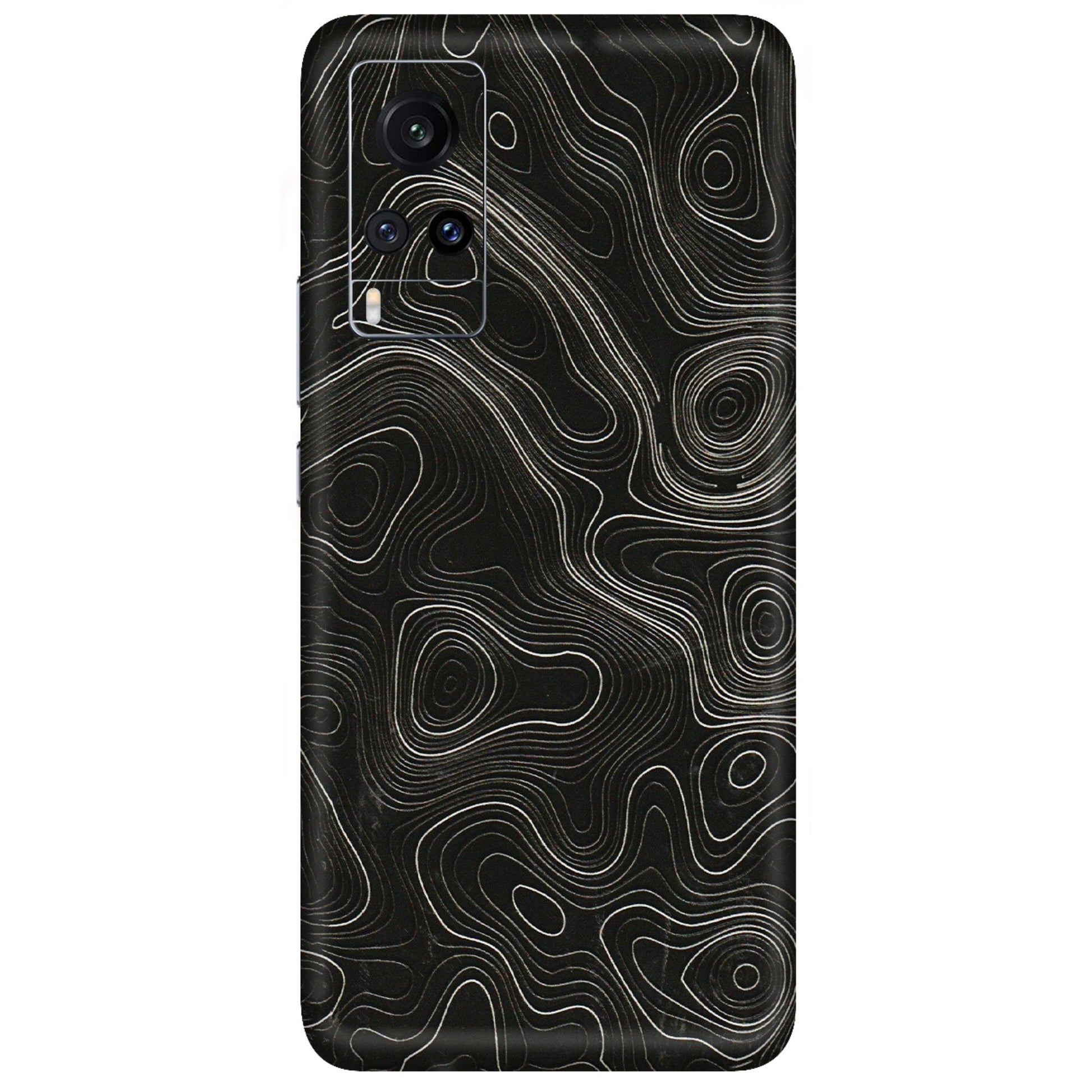 VIVO Z/V/X/T/U/S Series Phone Skins (All Models) - Black Swirl - 3D Embossed Finish (L-196) Vivo X60