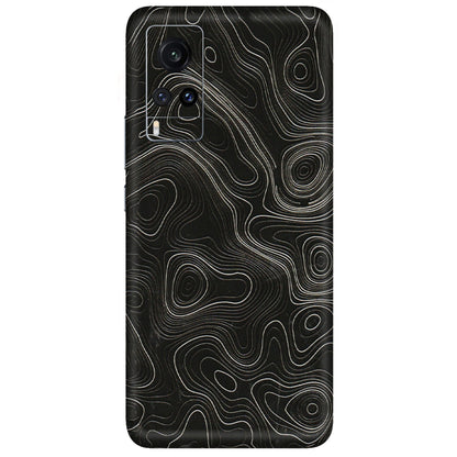 VIVO Z/V/X/T/U/S Series Phone Skins (All Models) - Black Swirl - 3D Embossed Finish (L-196) Vivo X60