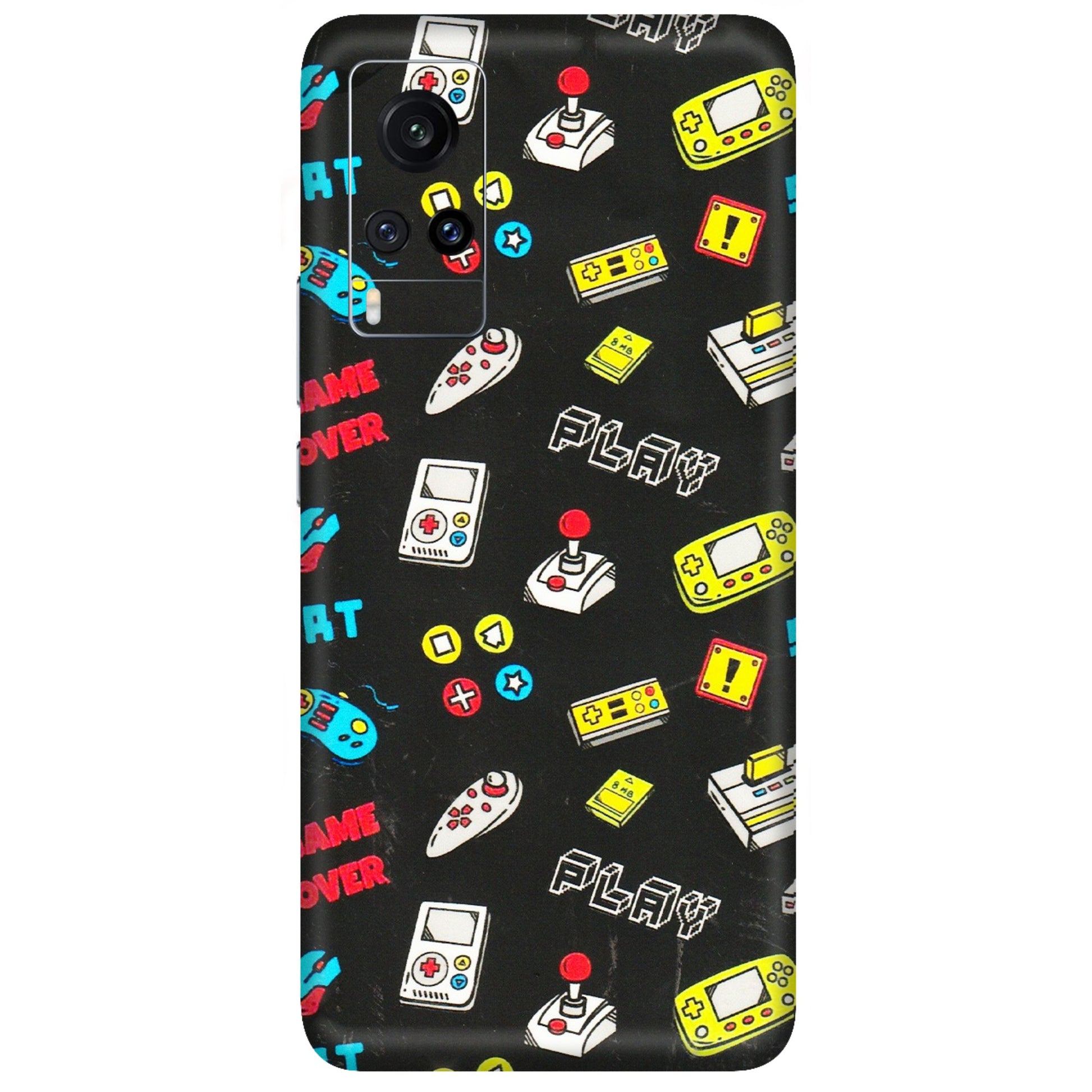 VIVO Z/V/X/T/U/S Series Phone Skins (All Models) - Gaming Doodles - 3D Embossed Finish (L-224) Vivo X60