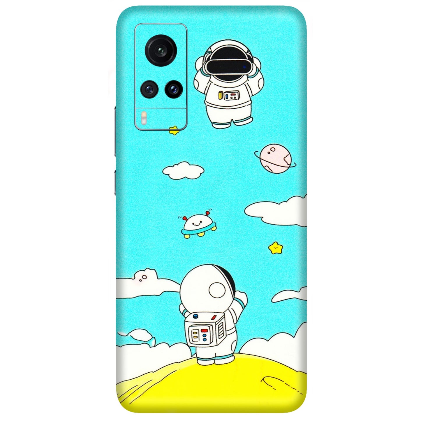 VIVO Z/V/X/T/U/S Series Phone Skins (All Models) - Blue Skies Astro Float - 3D Embossed Finish (L-230) Vivo X60