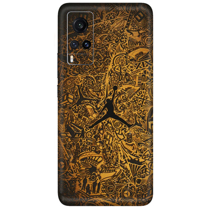VIVO Z/V/X/T/U/S Series Phone Skins (All Models) - Premium Gold Basketball Player - 3D Embossed Finish (L-236) Vivo X60