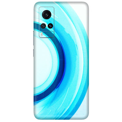 VIVO Z/V/X/T/U/S Series Phone Skins (All Models) - The Blue Curve - 3D Embossed Finish (L-244) Vivo X60