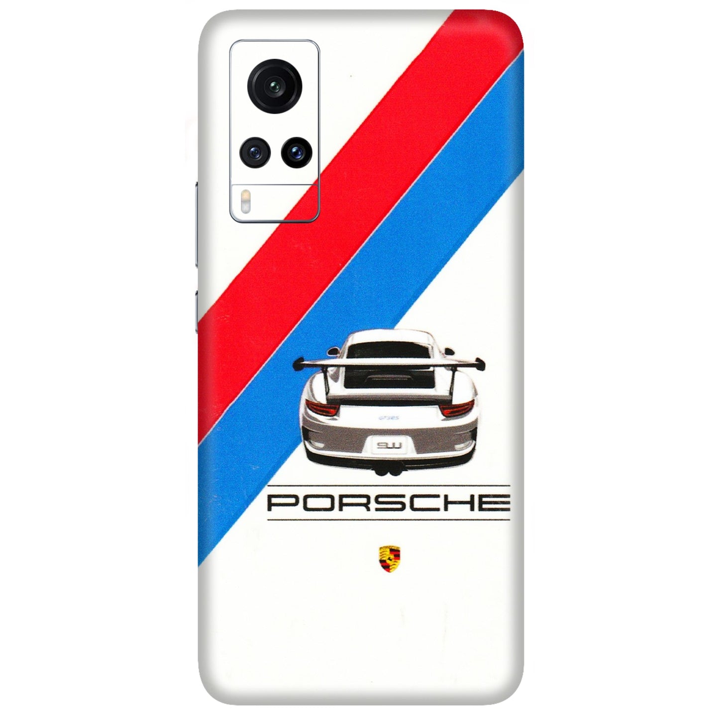 VIVO Z/V/X/T/U/S Series Phone Skins (All Models) - Porche Car Sober Logo - 3D Embossed Finish (L-248) Vivo X60