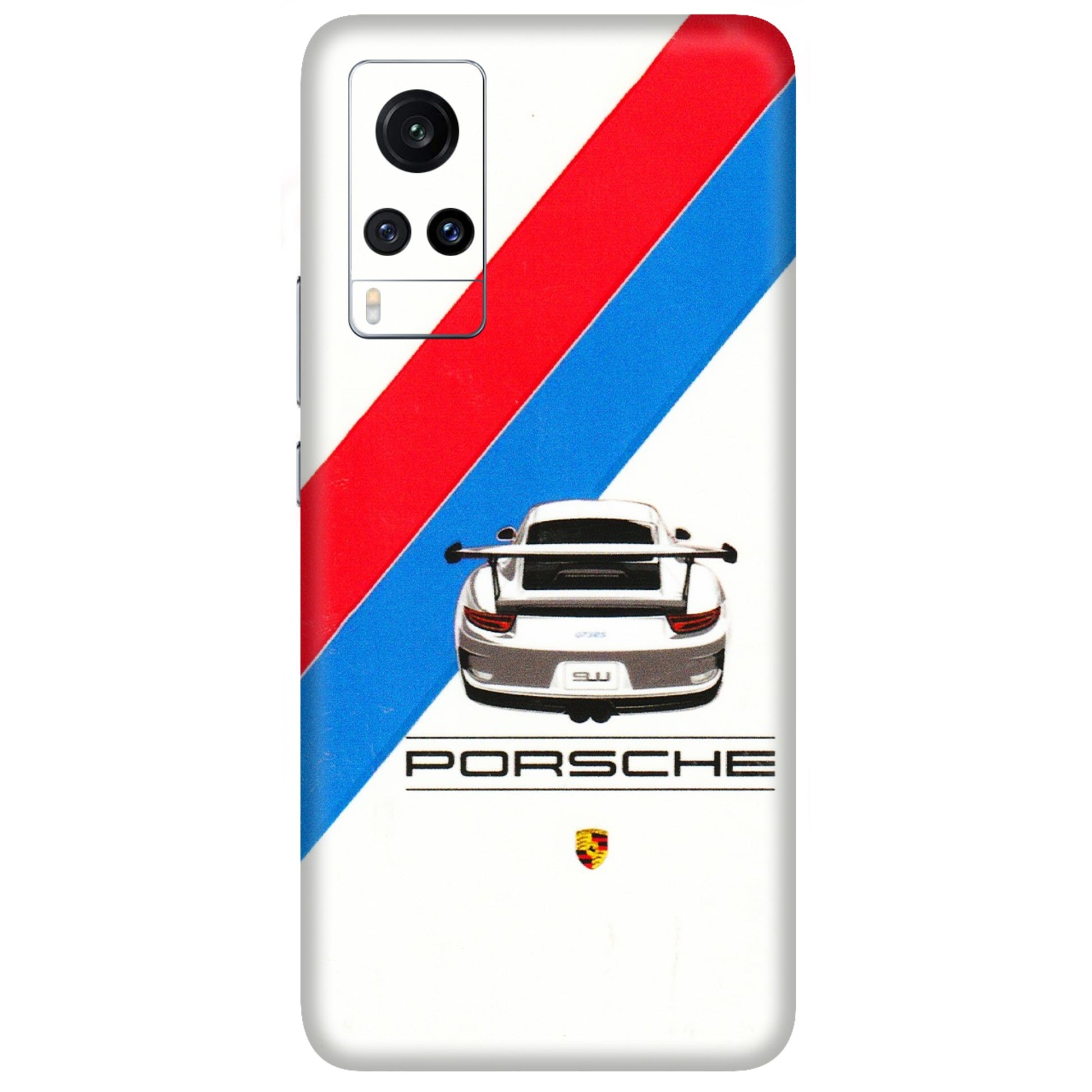 VIVO Z/V/X/T/U/S Series Phone Skins (All Models) - Porche Car Sober Logo - 3D Embossed Finish (L-248) Vivo X60