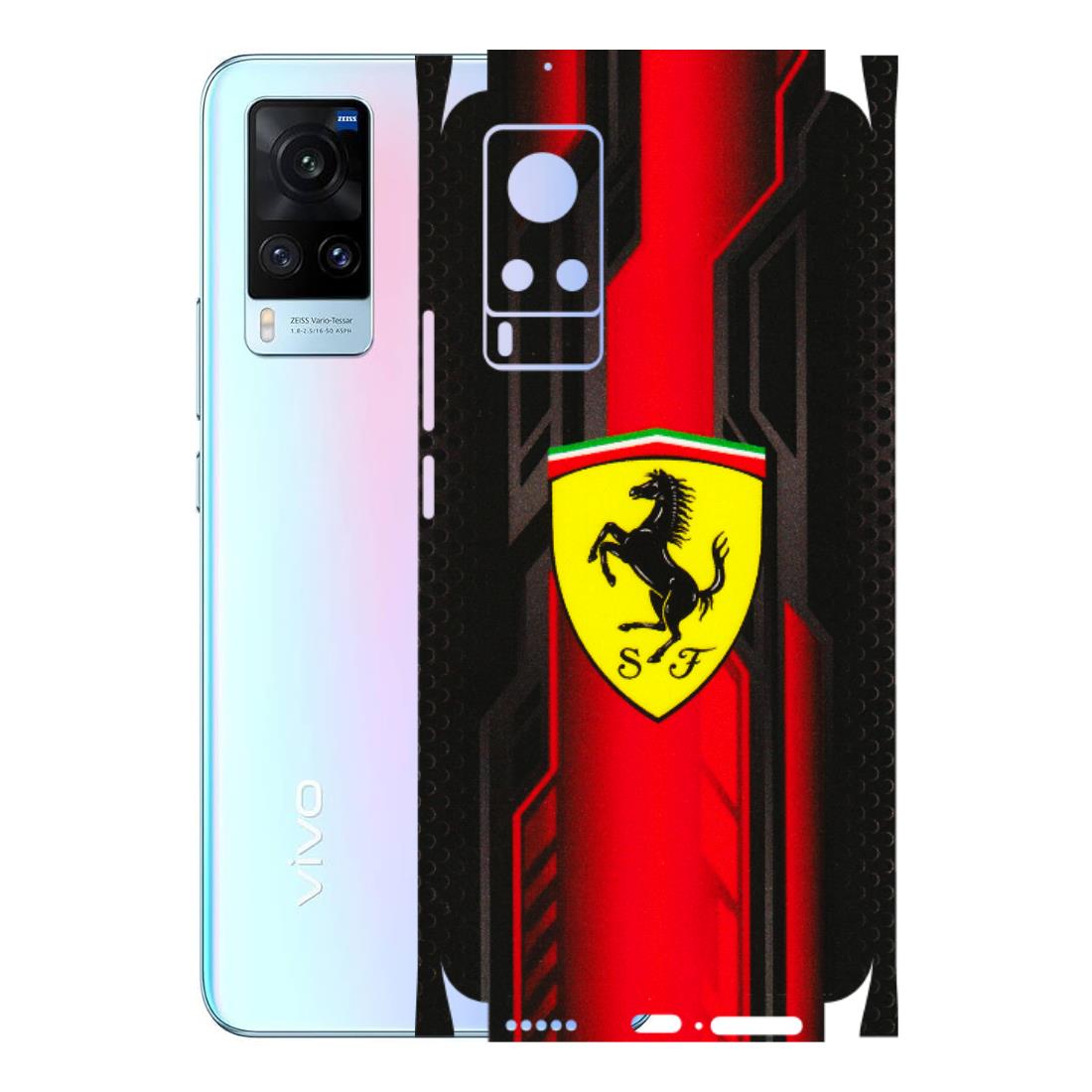 VIVO Z/V/X/T/U/S Series Phone Skins (All Models) - Black Ferrari Logo - 3D Embossed Finish (L-253) Vivo X60