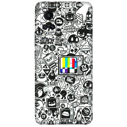 VIVO Z/V/X/T/U/S Series Phone Skins (All Models) - Doodles Positive Art - 3D Embossed Finish (L-263) Vivo X60
