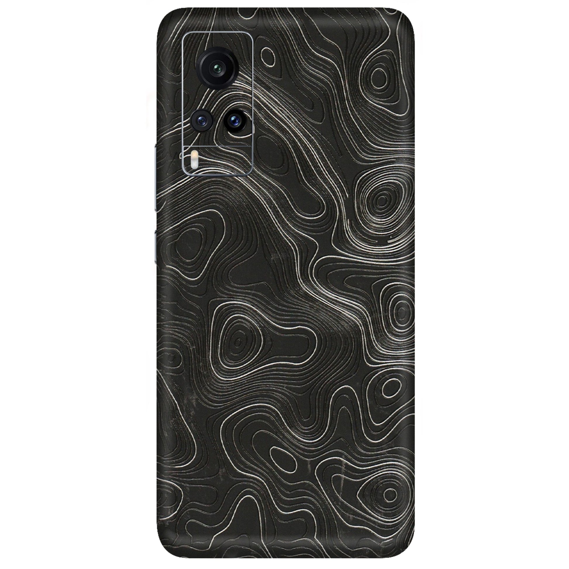 VIVO Z/V/X/T/U/S Series Phone Skins (All Models) - Abstract White Line Map - 3D Embossed Finish (L-269) Vivo X60