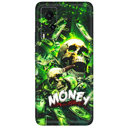 VIVO Z/V/X/T/U/S Series Phone Skins (All Models) - Skull Money - 3D Embossed Finish (L-303) Vivo X60