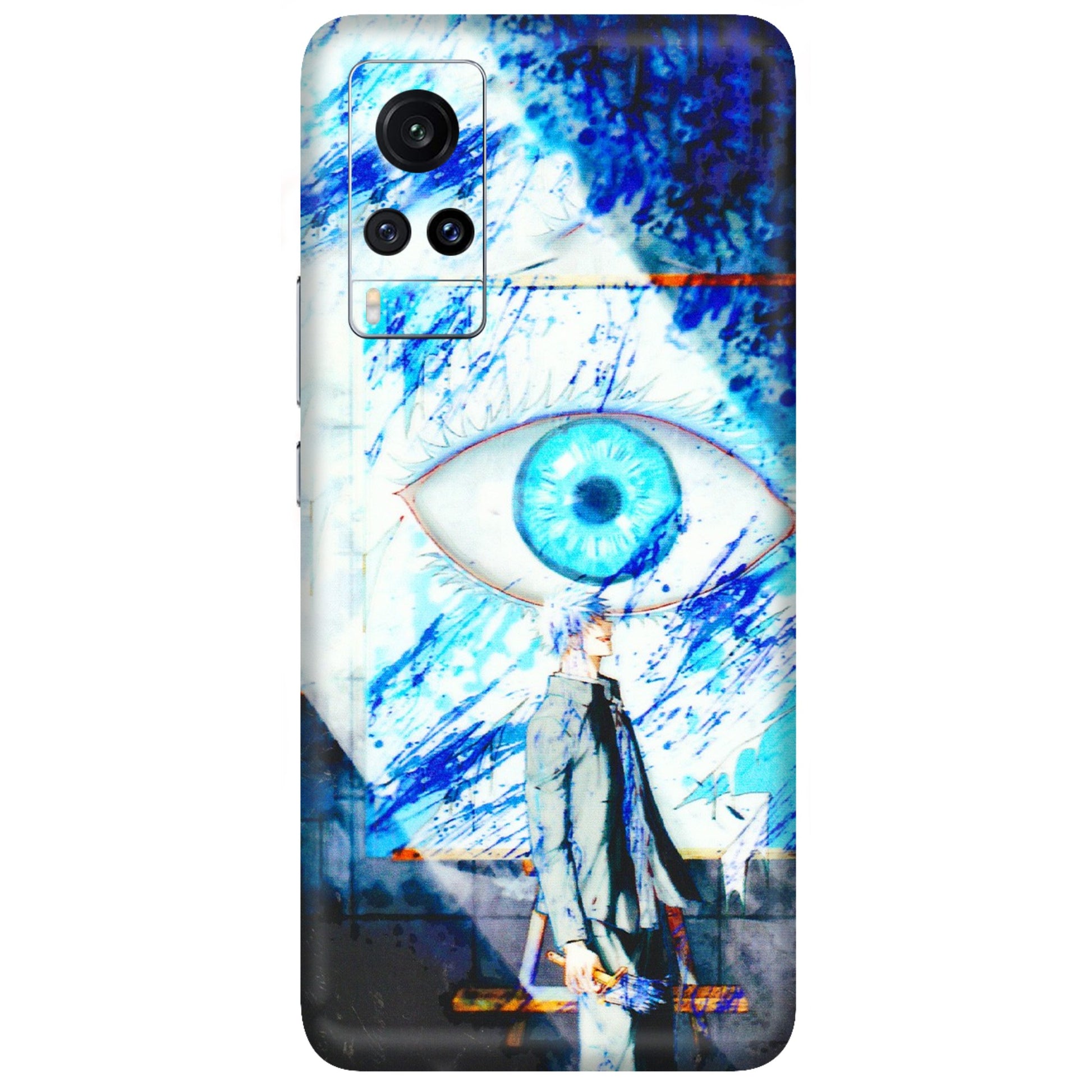 VIVO Z/V/X/T/U/S Series Phone Skins (All Models) - Anime Sea Blue Eye - 3D Embossed Finish (L-318) Vivo X60