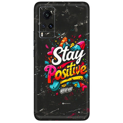 VIVO Z/V/X/T/U/S Series Phone Skins (All Models) - Stay Positive Black - 3D Embossed Finish (L-31) Vivo X60