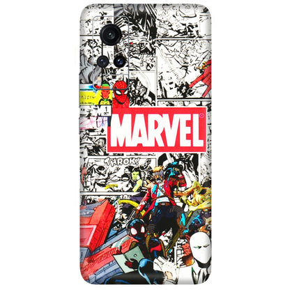 VIVO Z/V/X/T/U/S Series Phone Skins (All Models) - Marvel Colorful Comic - 3D Embossed Finish (L-64) Vivo X60