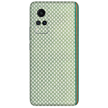 VIVO Z/V/X/T/U/S Series Phone Skins (All Models) - Gucci Fabric Pattern - 3D Embossed Finish (L-73) Vivo X60
