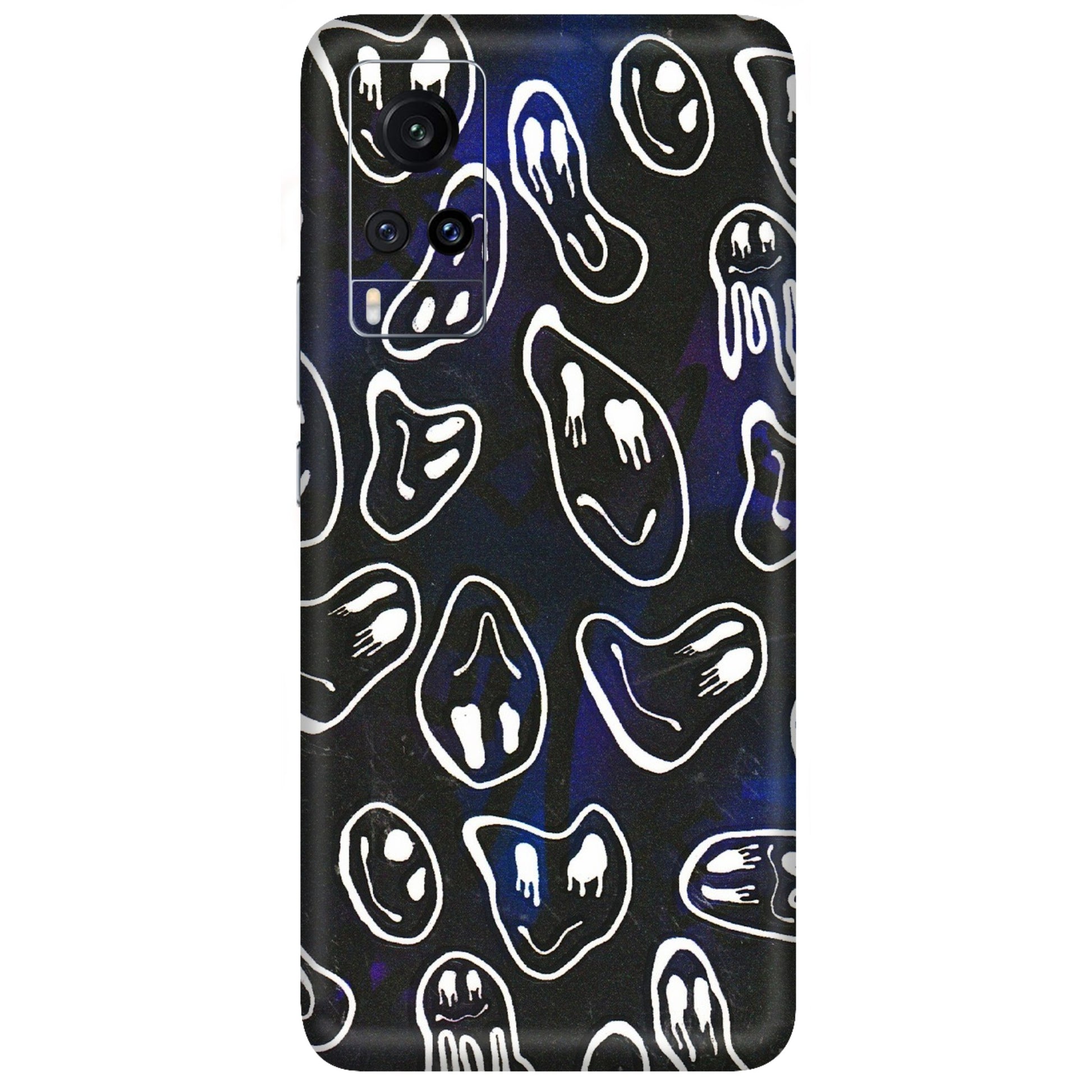 VIVO Z/V/X/T/U/S Series Phone Skins (All Models) - Distorted Smileys - 3D Embossed Finish (L-92) Vivo X60