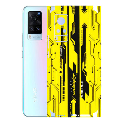 VIVO Z/V/X/T/U/S Series Phone Skins (All Models) - Yellow Cyberpunk - 3D Embossed Finish (L-93) Vivo X60