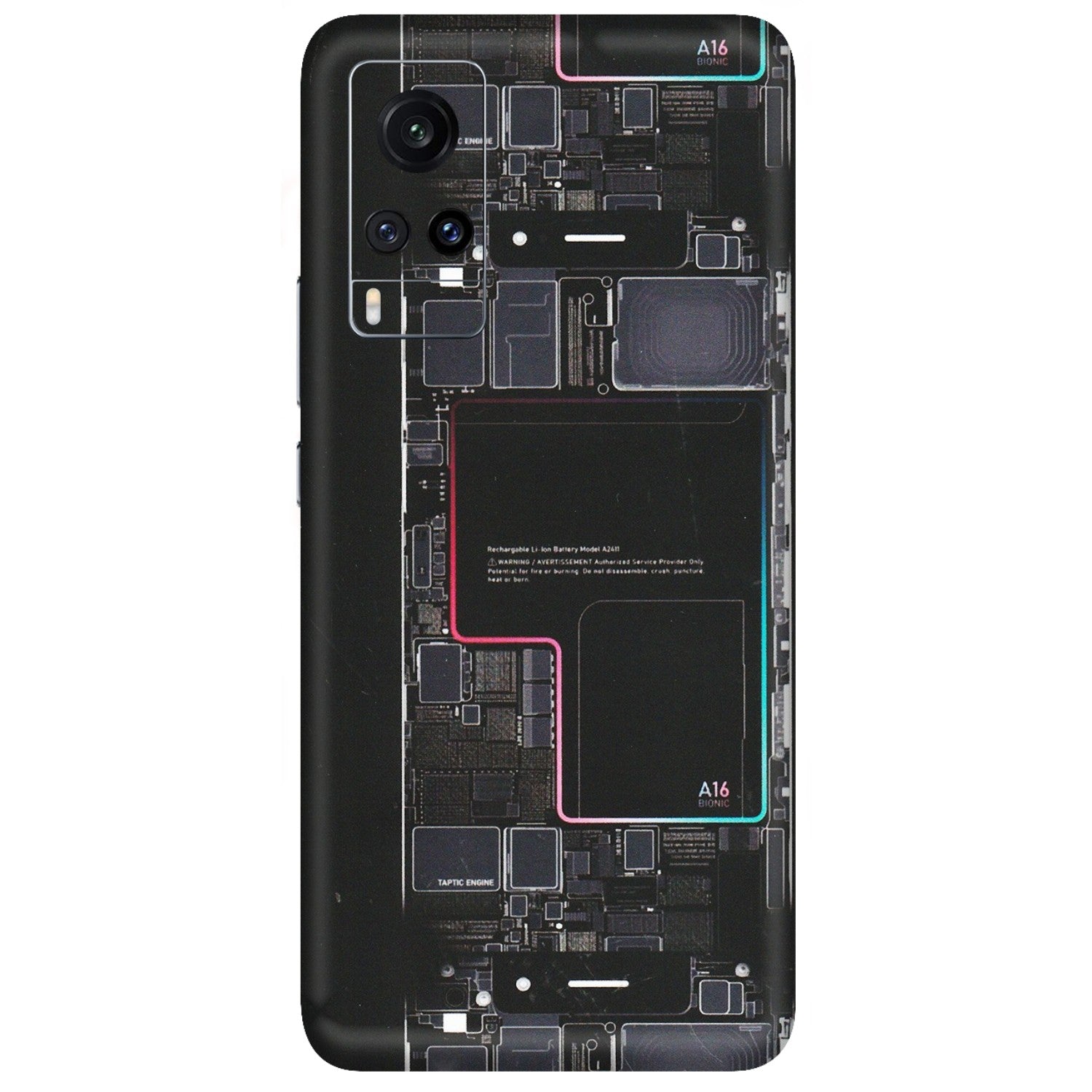 VIVO Z/V/X/T/U/S Series Phone Skins (All Models) - Motherboard Circuit Layout - Matte Finish (M-117) Vivo X60