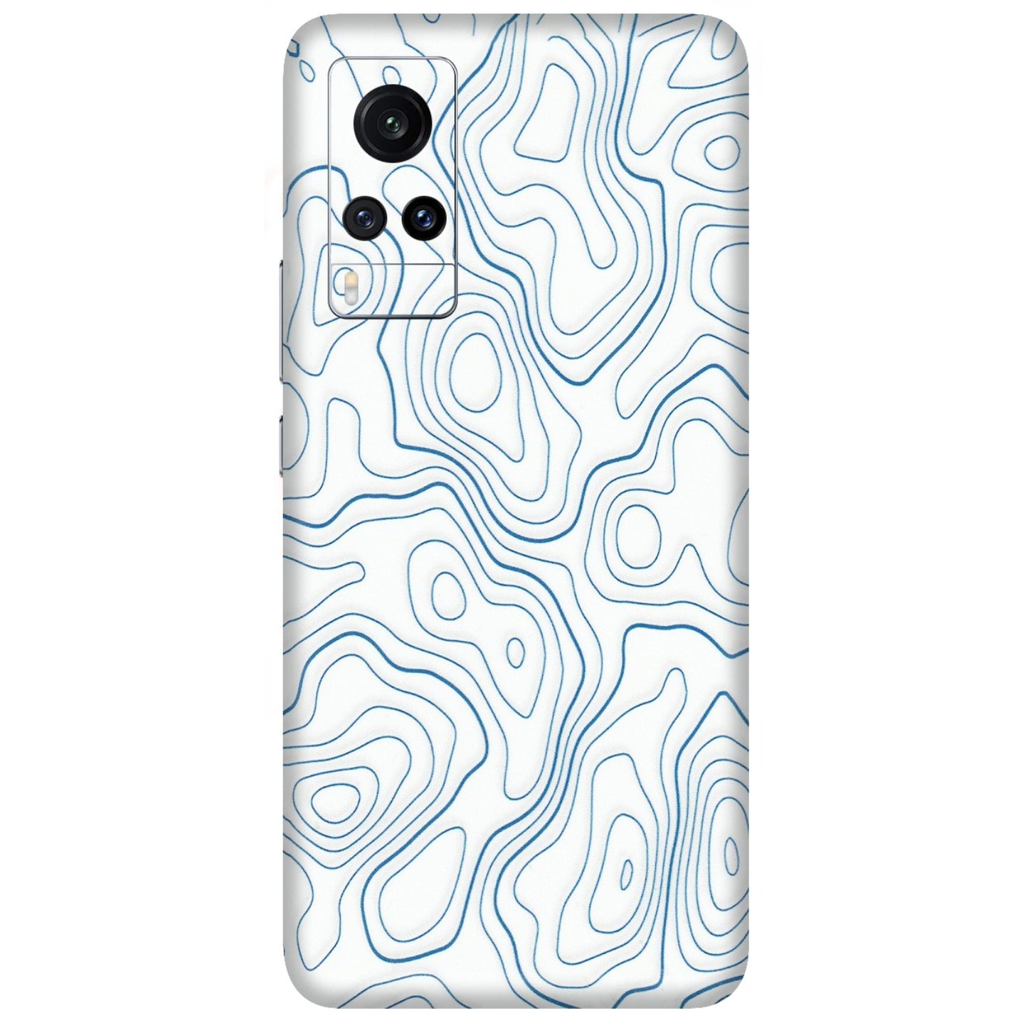 VIVO Z/V/X/T/U/S Series Phone Skins (All Models) - Blue And White Swirls - Matte Finish (M-139) Vivo X60