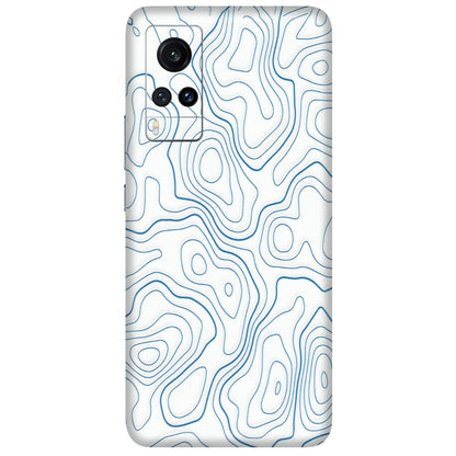 VIVO Z/V/X/T/U/S Series Phone Skins (All Models) - Blue And White Swirls - Matte Finish (M-139) Vivo X60