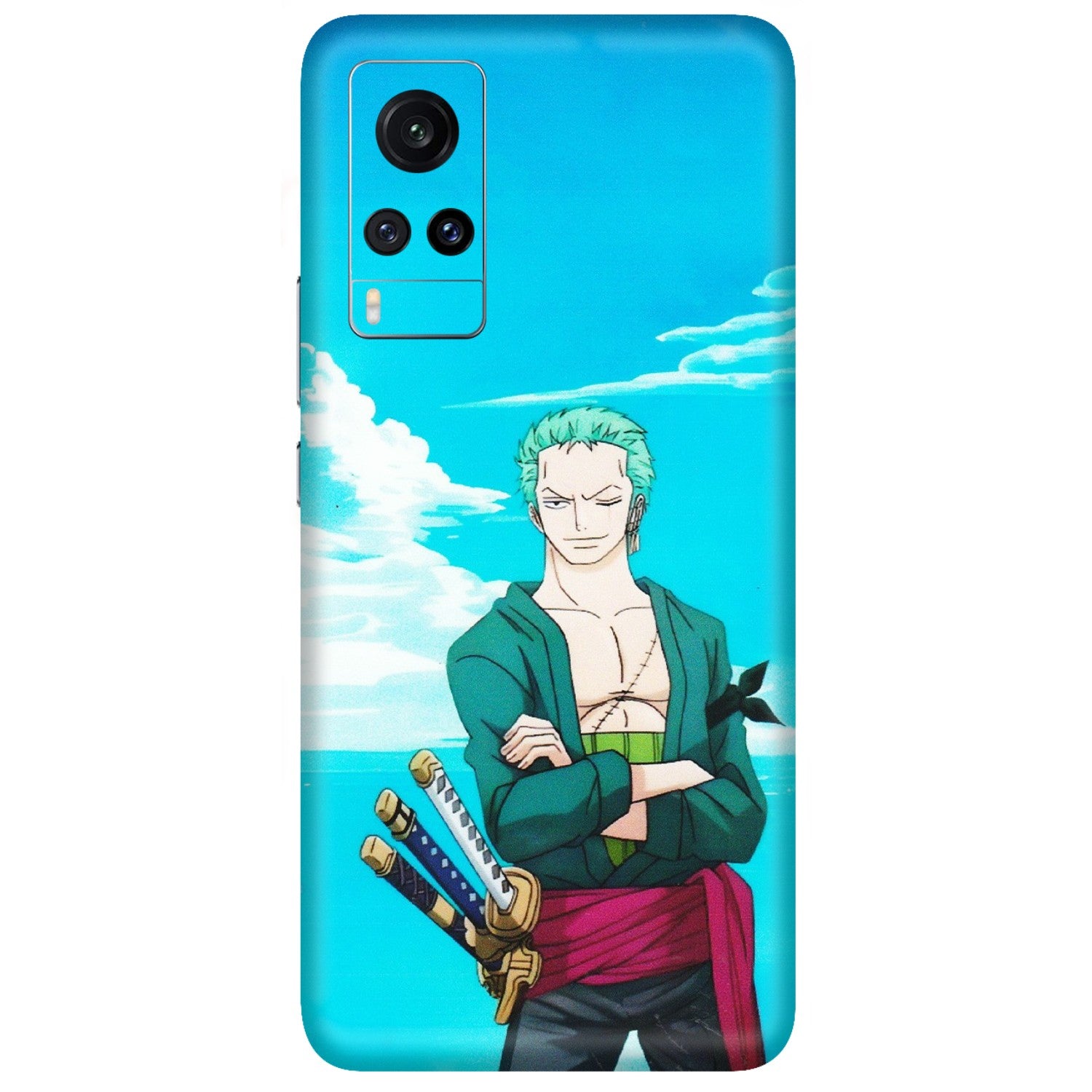 VIVO Z/V/X/T/U/S Series Phone Skins (All Models) - Cool Swordman Zoro Anime - Matte Finish (M-143) Vivo X60
