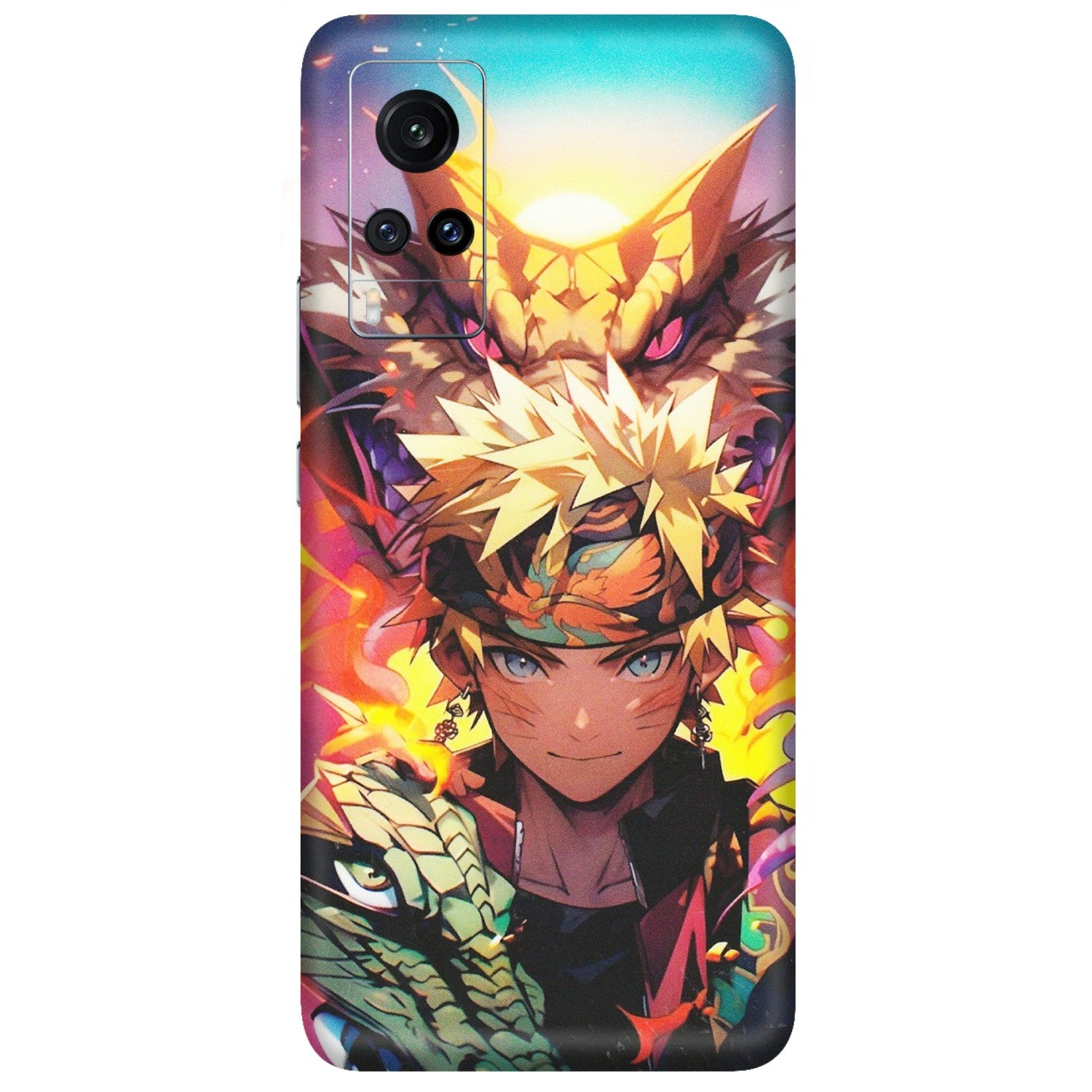 VIVO Z/V/X/T/U/S Series Phone Skins (All Models) - Angry Naruto Anime - Matte Finish (M-148) Vivo X60