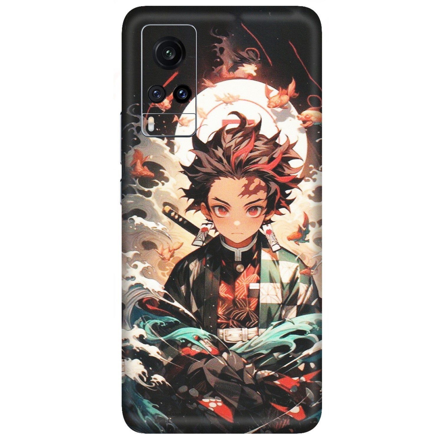 VIVO Z/V/X/T/U/S Series Phone Skins (All Models) - Tanjiro Demon Slayer Anime - Matte Finish (M-158) Vivo X60