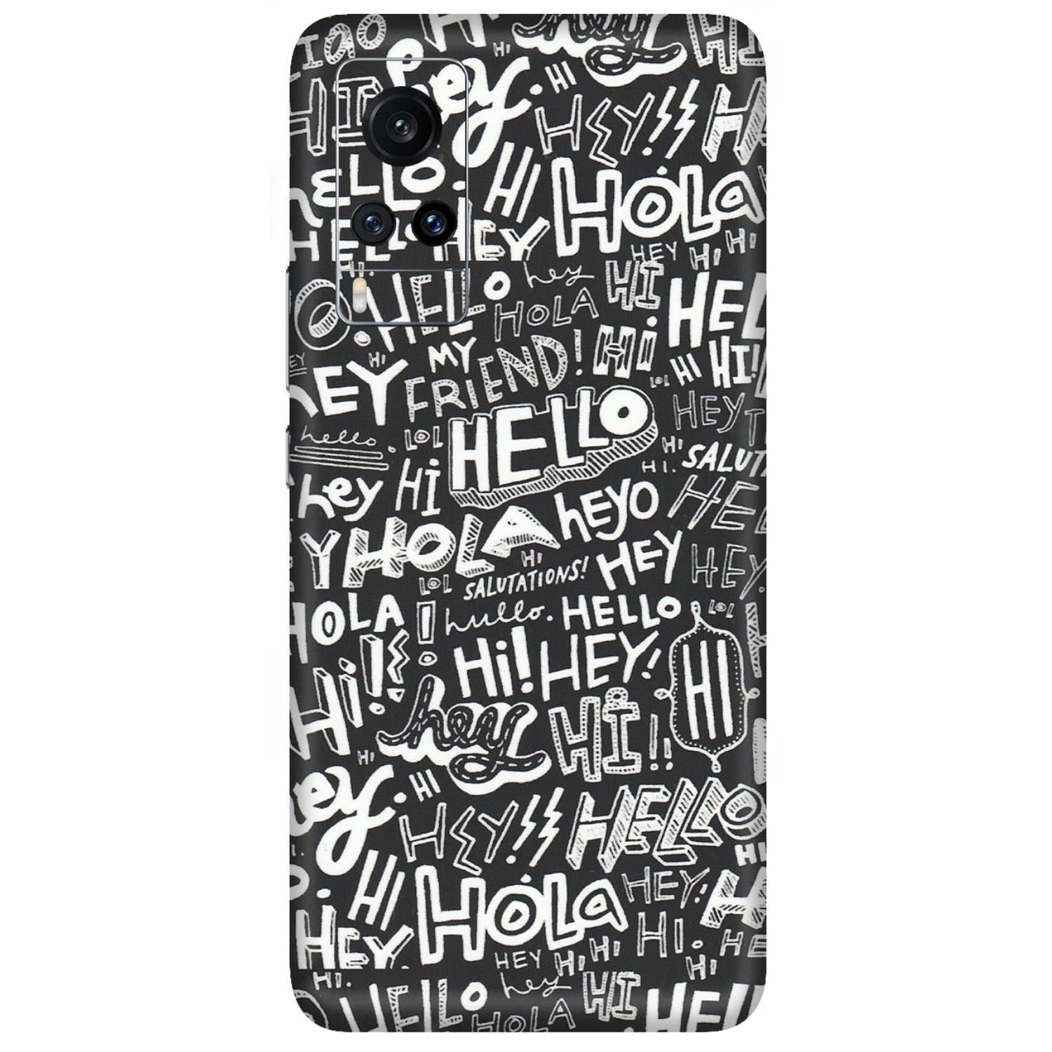 VIVO Z/V/X/T/U/S Series Phone Skins (All Models) - Hi Hello Doodles - Matte Finish (M-25) Vivo X60