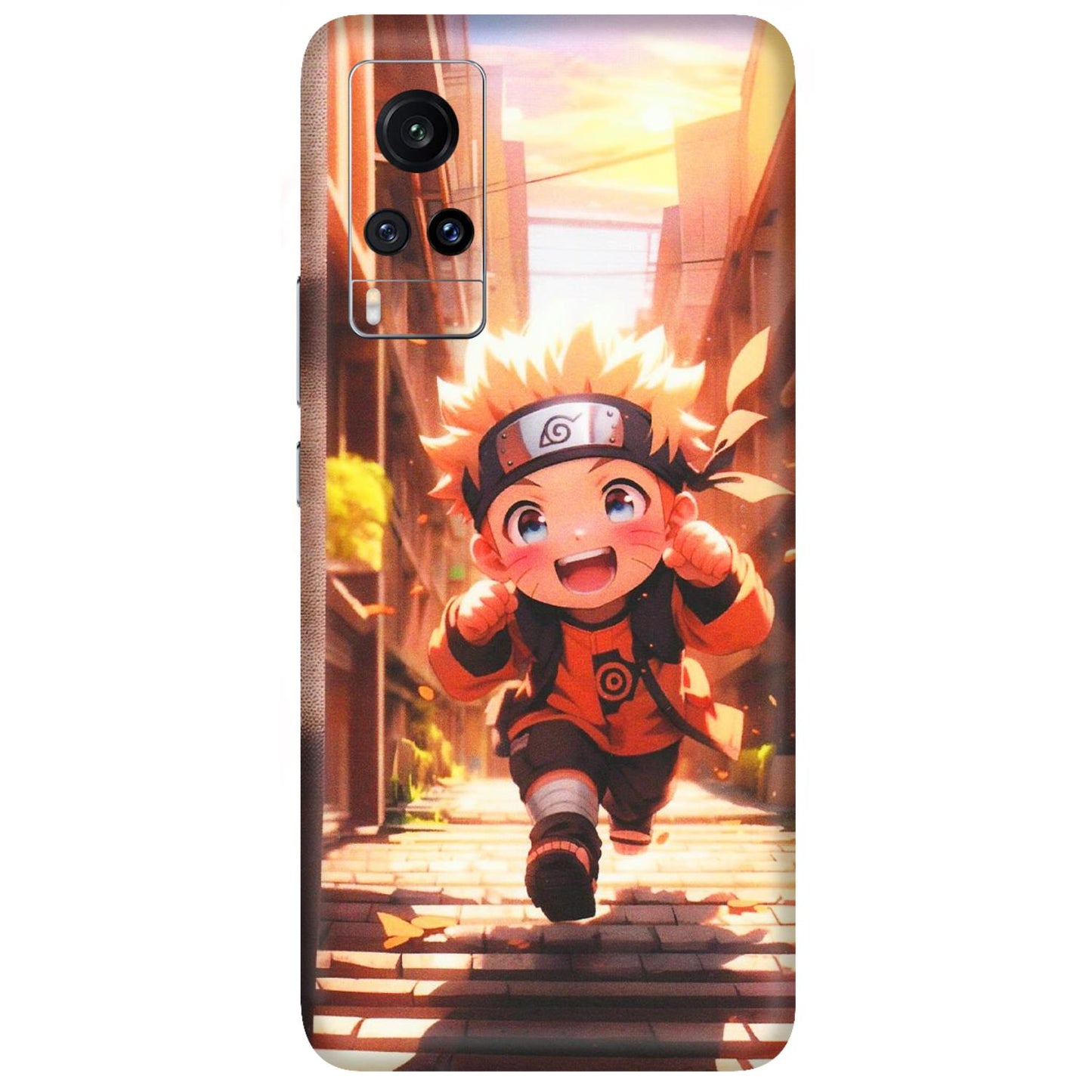 VIVO Z/V/X/T/U/S Series Phone Skins (All Models) - Naruto Cute Toon Running - Matte Finish (M-04) Vivo X60