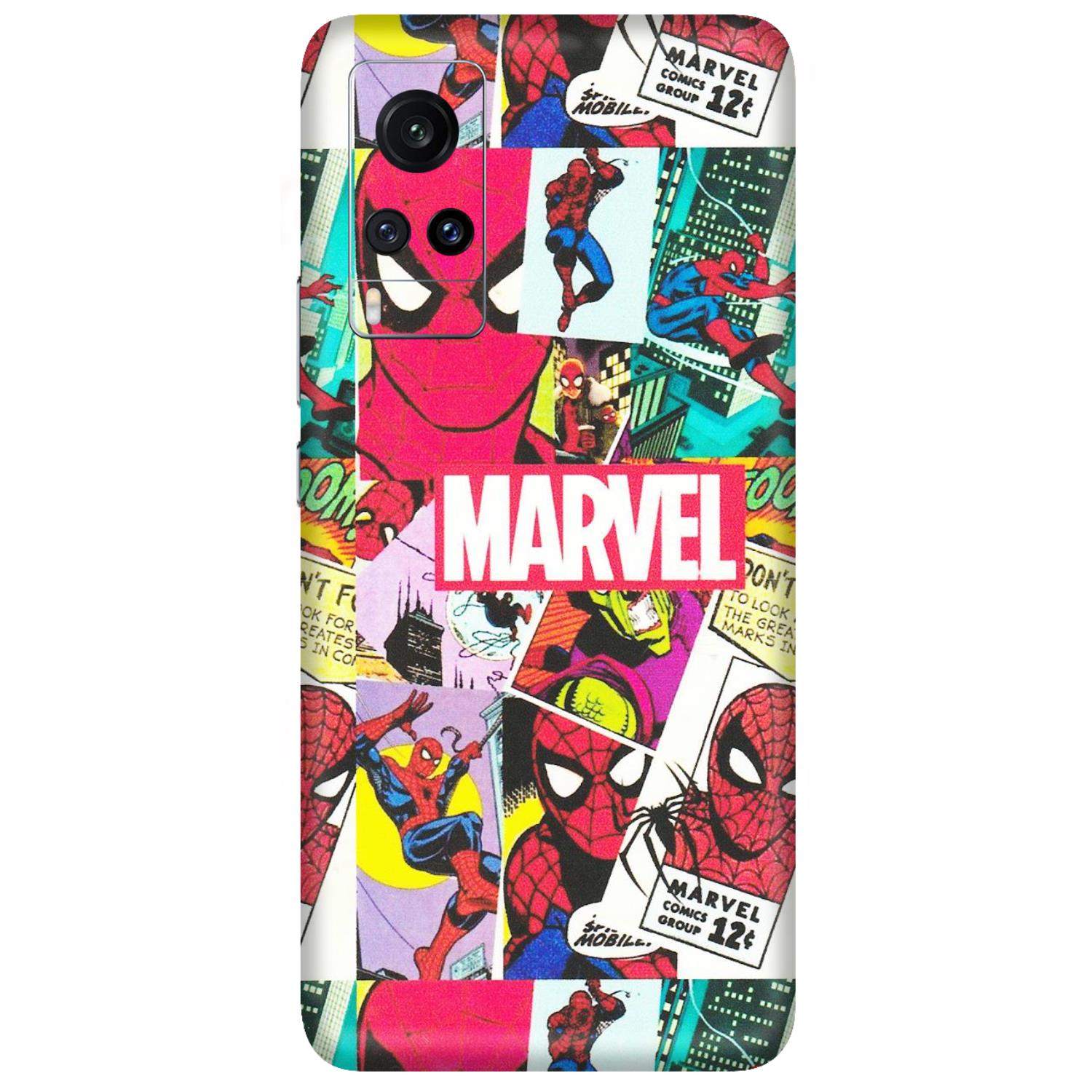 VIVO Z/V/X/T/U/S Series Phone Skins (All Models) - Marvel Comic Spiderman Grafitti - Matte Finish (M-72) Vivo X60