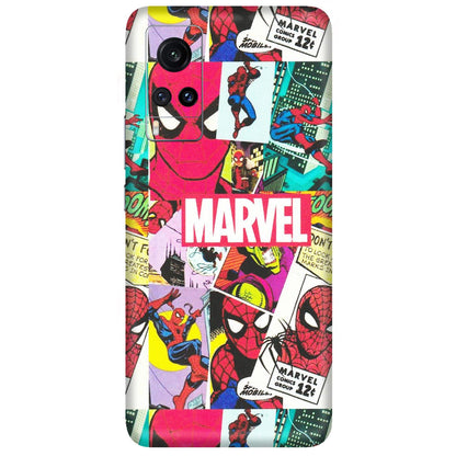 VIVO Z/V/X/T/U/S Series Phone Skins (All Models) - Marvel Comic Spiderman Grafitti - Matte Finish (M-72) Vivo X60