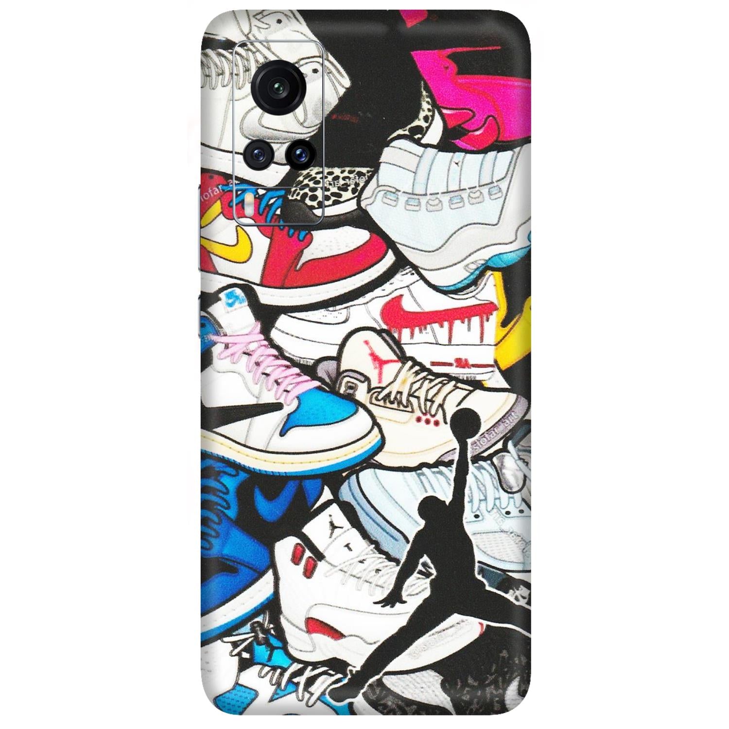 VIVO Z/V/X/T/U/S Series Phone Skins (All Models) - Jordan Sneakers Fan - Matte Finish (M-80) Vivo X60