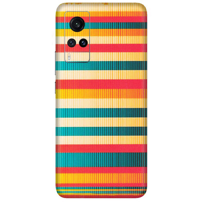 VIVO Z/V/X/T/U/S Series Phone Skins (All Models) - Colourful Stripes Soothing Effect - Matte Finish (M-86) Vivo X60